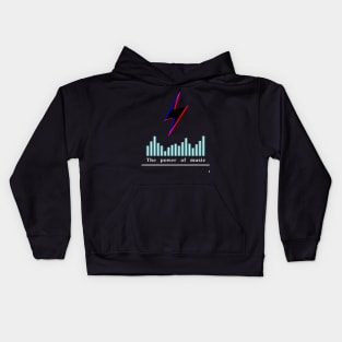 Colourful lightning , the power of music. Kids Hoodie